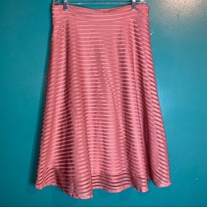 Silhouette NYC Peach Striped Skirt Size XL